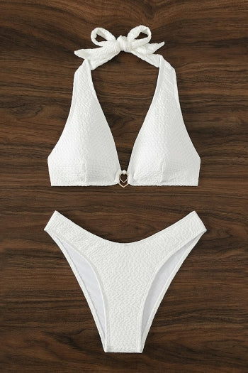 Women's White Two Piece Swimsuit